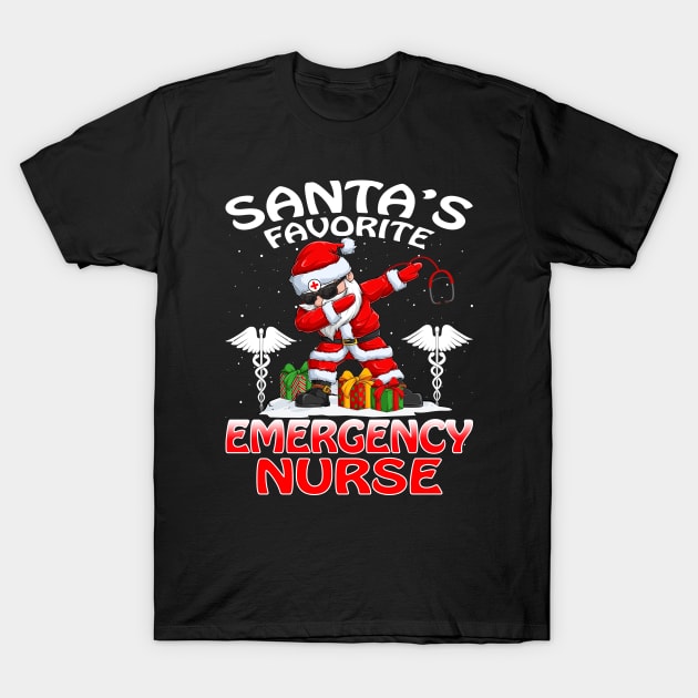 Santas Favorite Emergency Nurse Christmas T Shirt T-Shirt by intelus